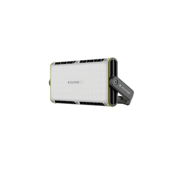 Ledlenser AF12R Work Floodlight portable rectangular floodlight with integrated handle white panel and yellow trim