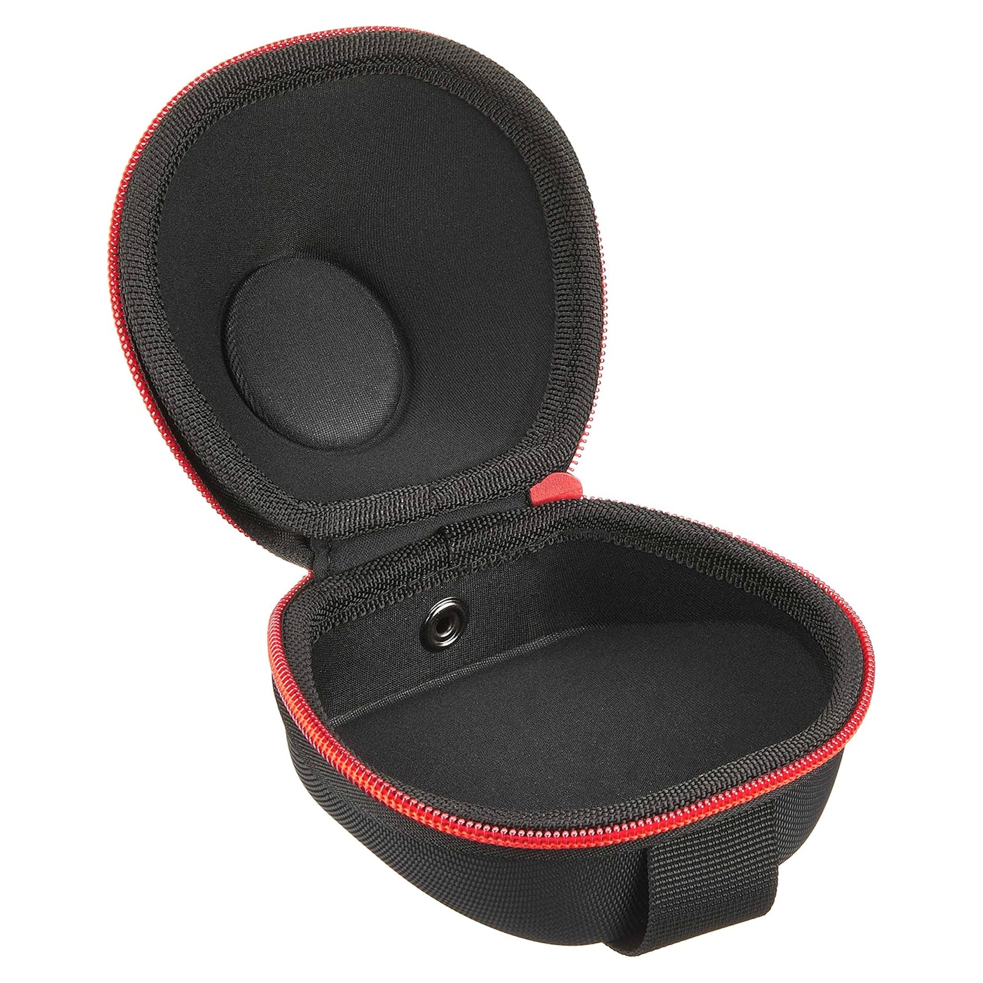 Ledlenser Hard Shell Accessory Pouch Type H open view showing black hard case with red zipper and belt strap