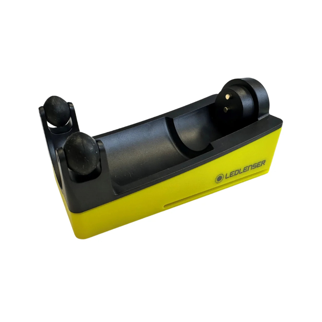Charging Dock for Ledlenser EX7R EXH8R iL7R iLH8R charging cradle with dual slots yellow and black