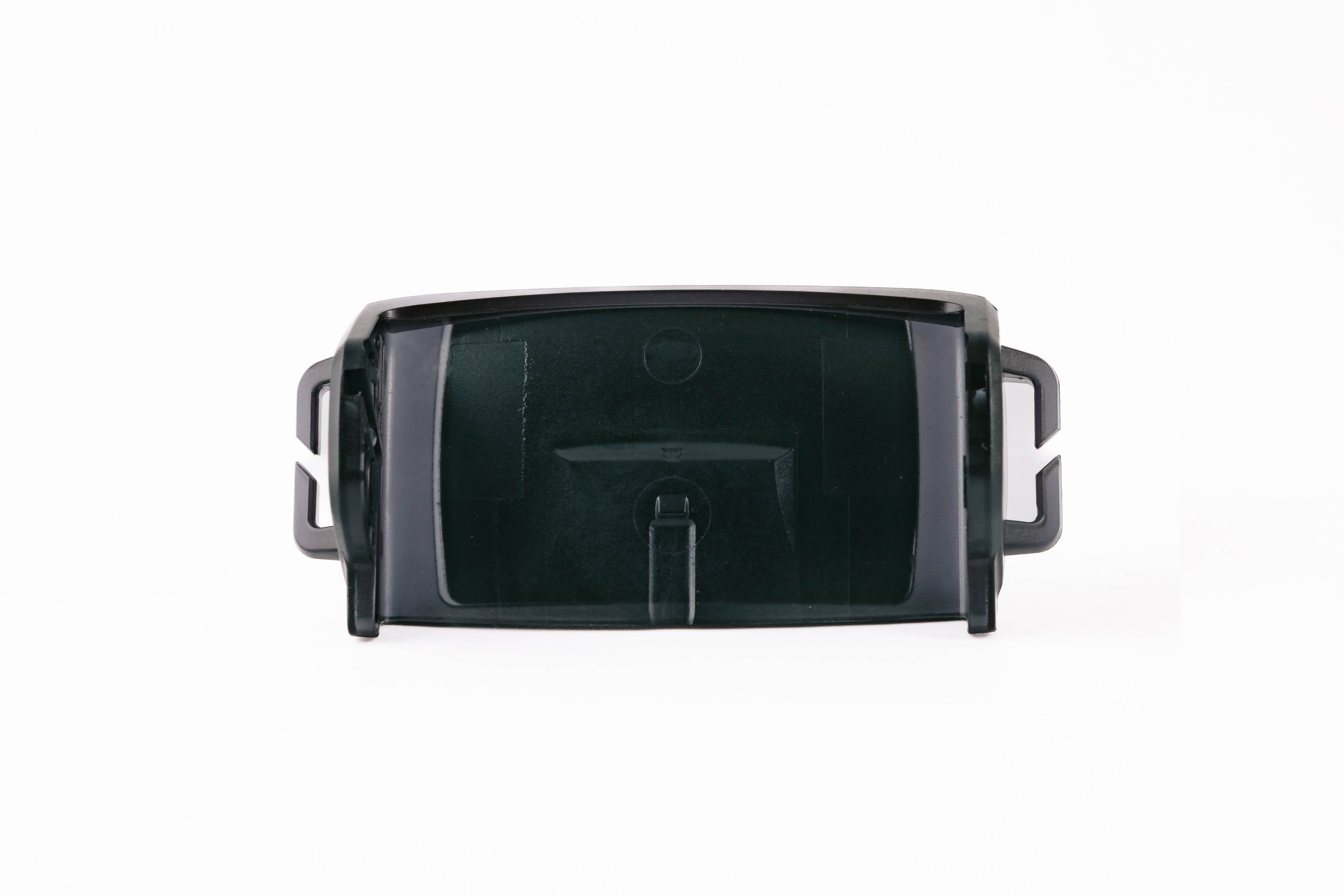 Ledlenser Spare Part Base Plate HF4R W S C Black Poly Bag front view showing base plate and side clamps