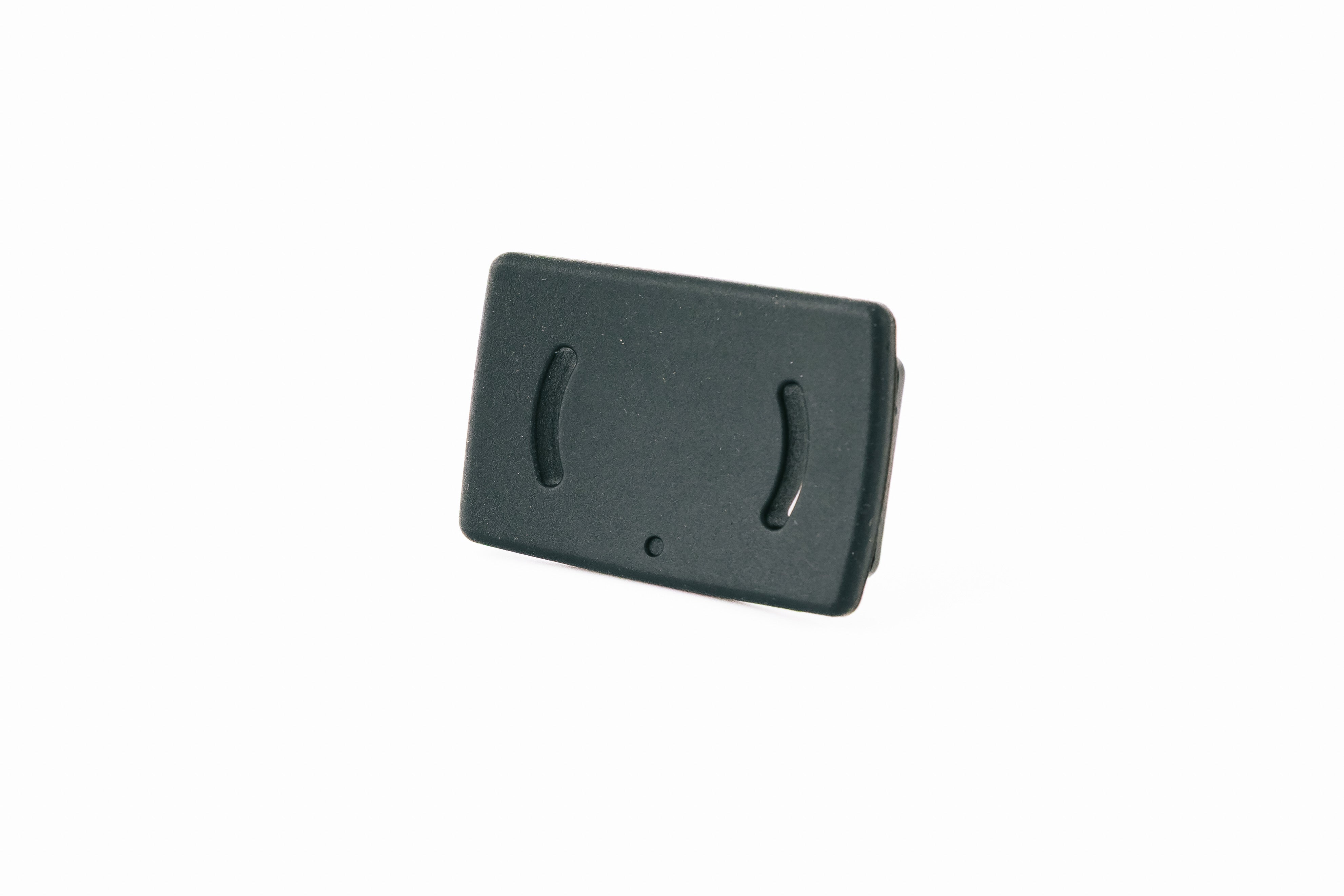 Ledlenser Spare Part Comfort Pad HF6R Black Poly Bag small black rectangular pad with curved retention clips shown from angled side view
