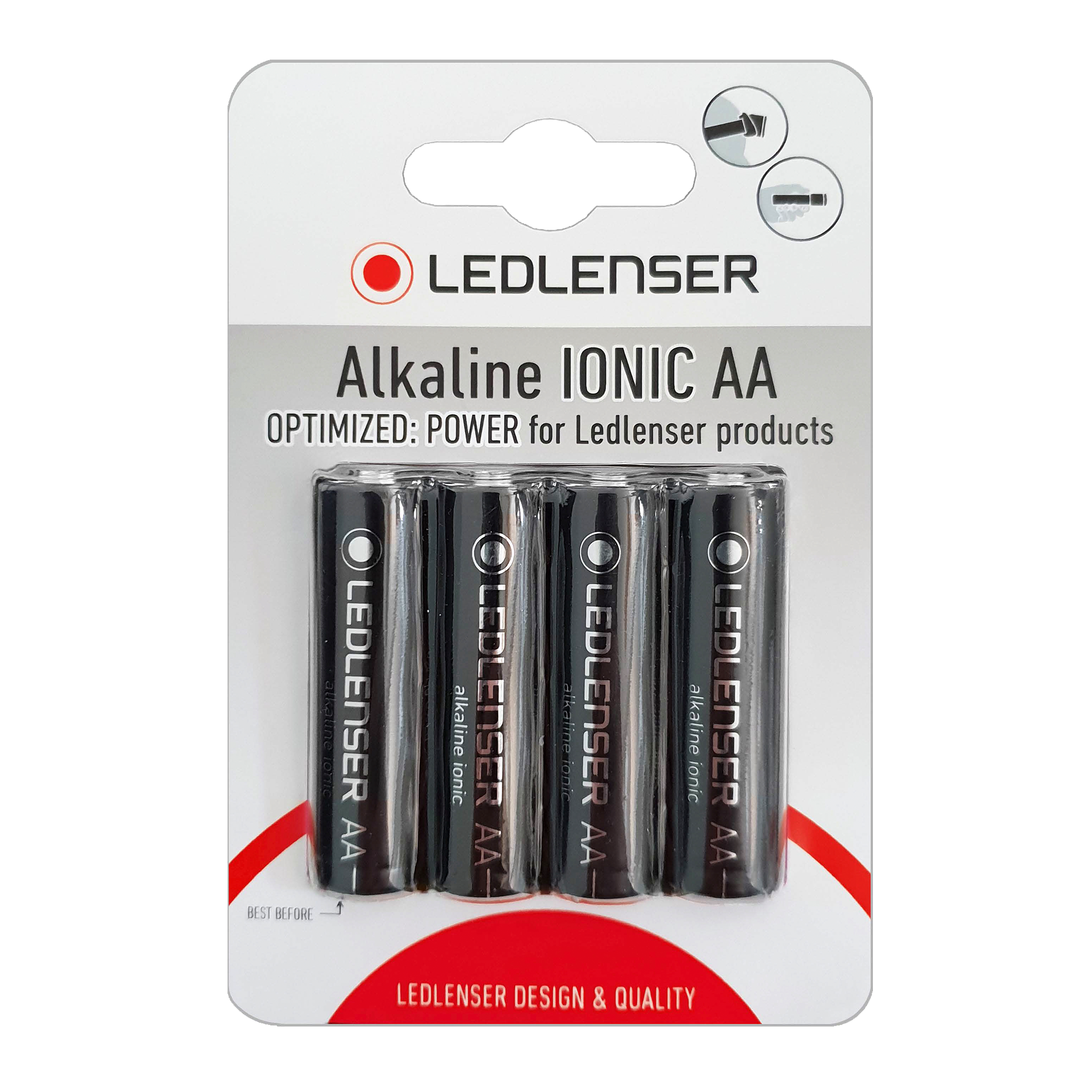 4x AA Alkaline Ionic Battery pack of 4 | Compatible with most Ledlenser Products