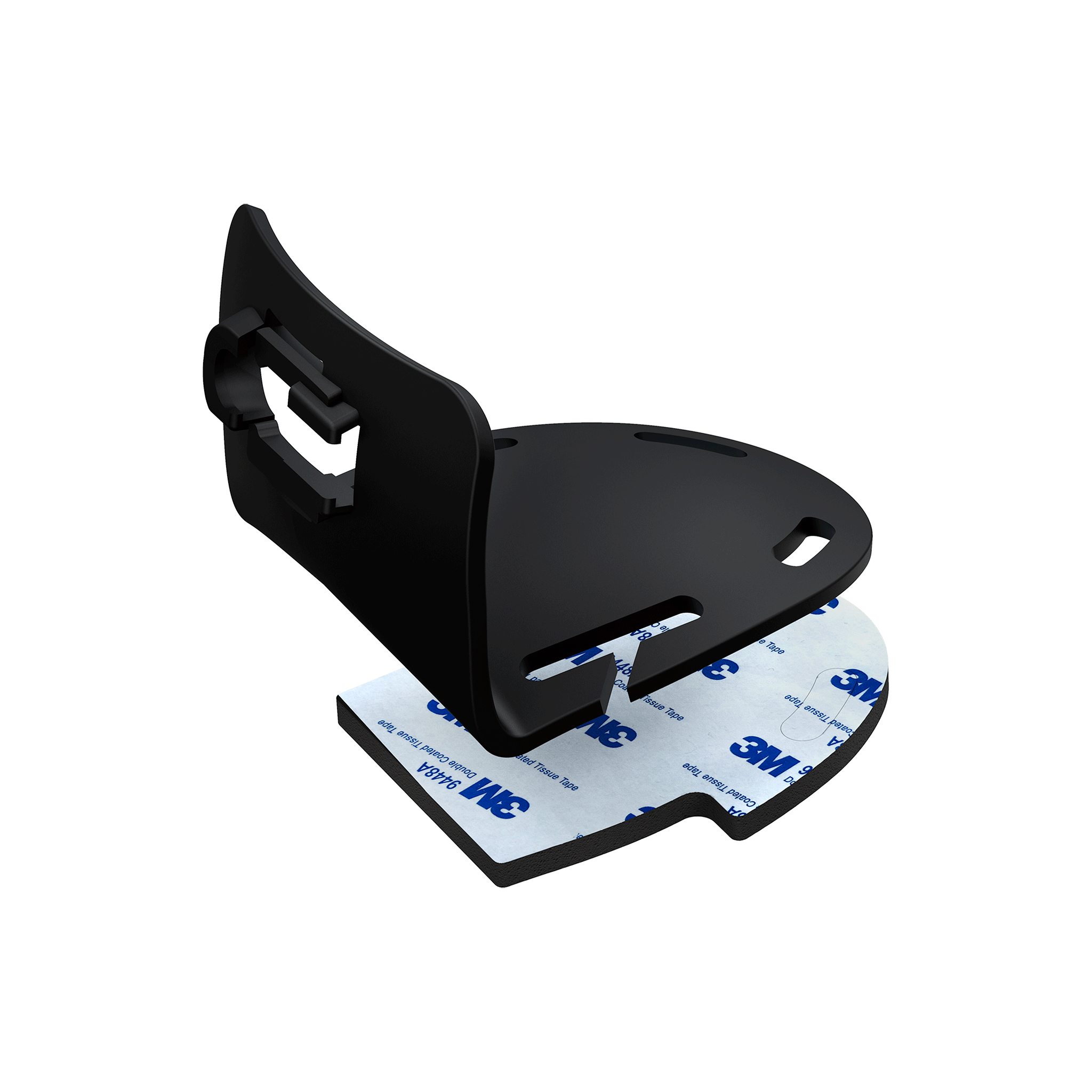 Ledlenser Helmet Connecting Kit Type H for H Series headlamps black helmet mount plate with clamp and 3M adhesive pad shown assembled for helmet attachment