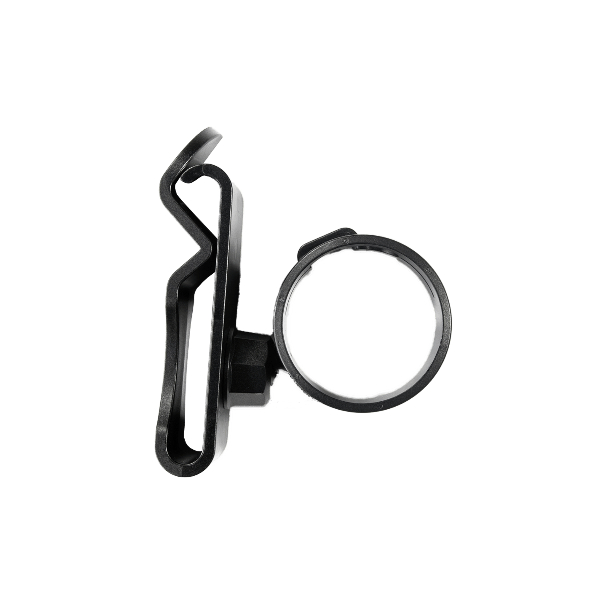Ledlenser Intelligent Clip practical belt clip shown in side view with mounting ring and clip detail