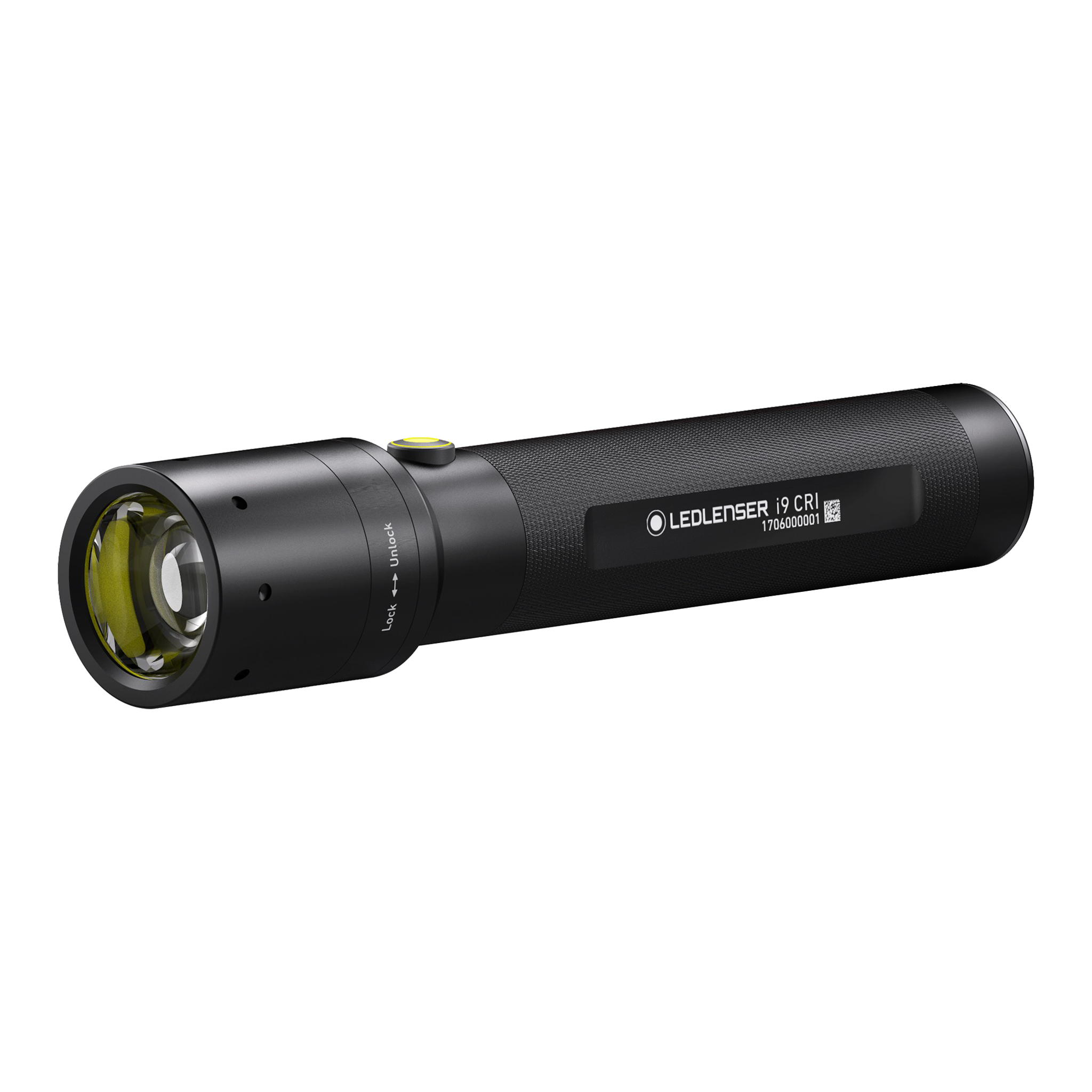 Ledlenser i9 CRI Torch black cylindrical handheld flashlight with front lens and textured grip