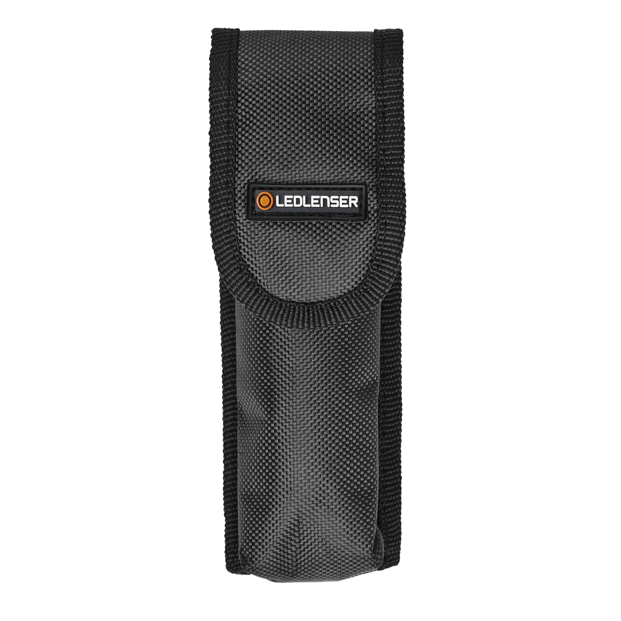 Ledlenser Pouch Type E suits P5R Core Torches black nylon pouch with belt loop and Velcro closure