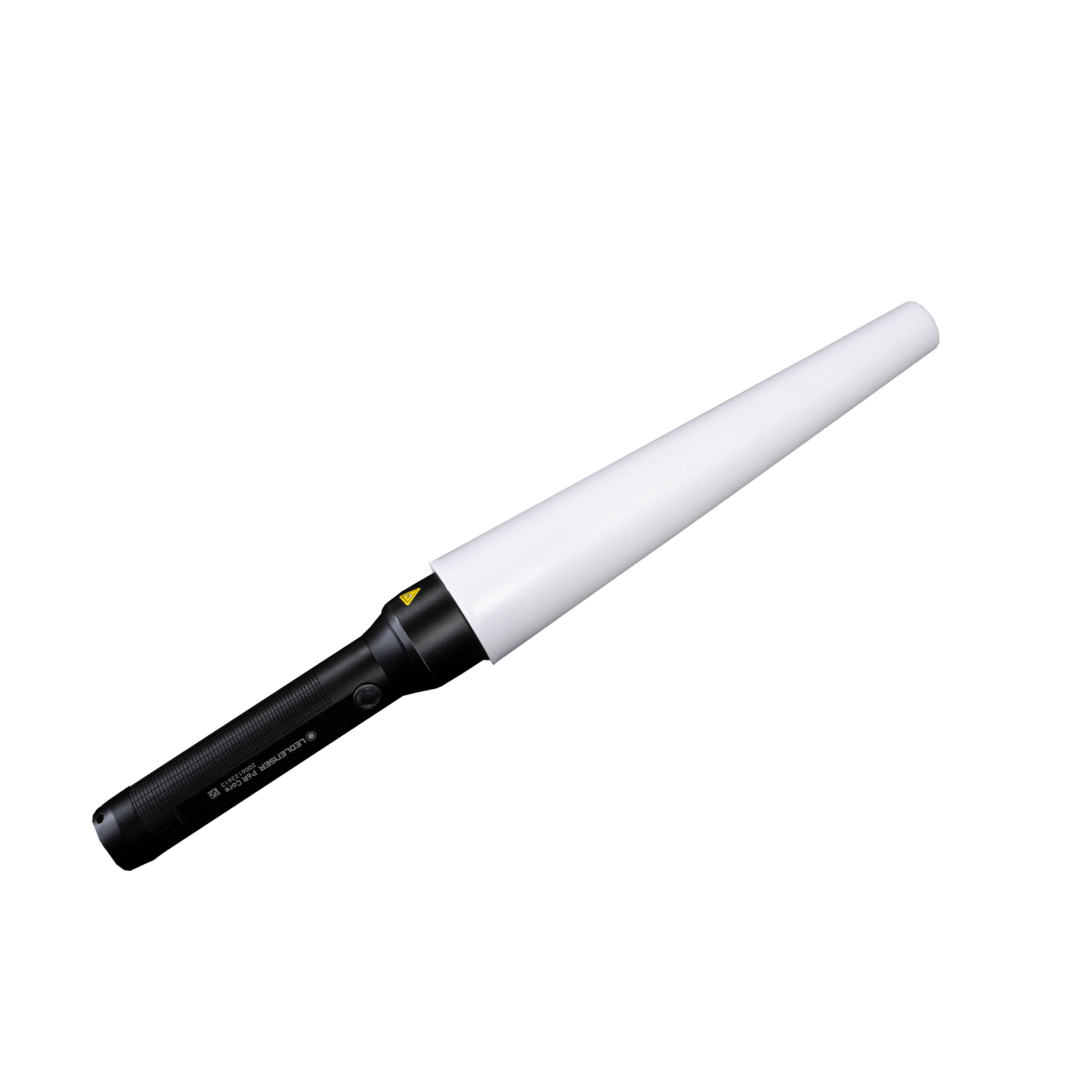 Signal Cone W 53mm fitted to a P17R Core Torch head with a white diffuser cone and black handle