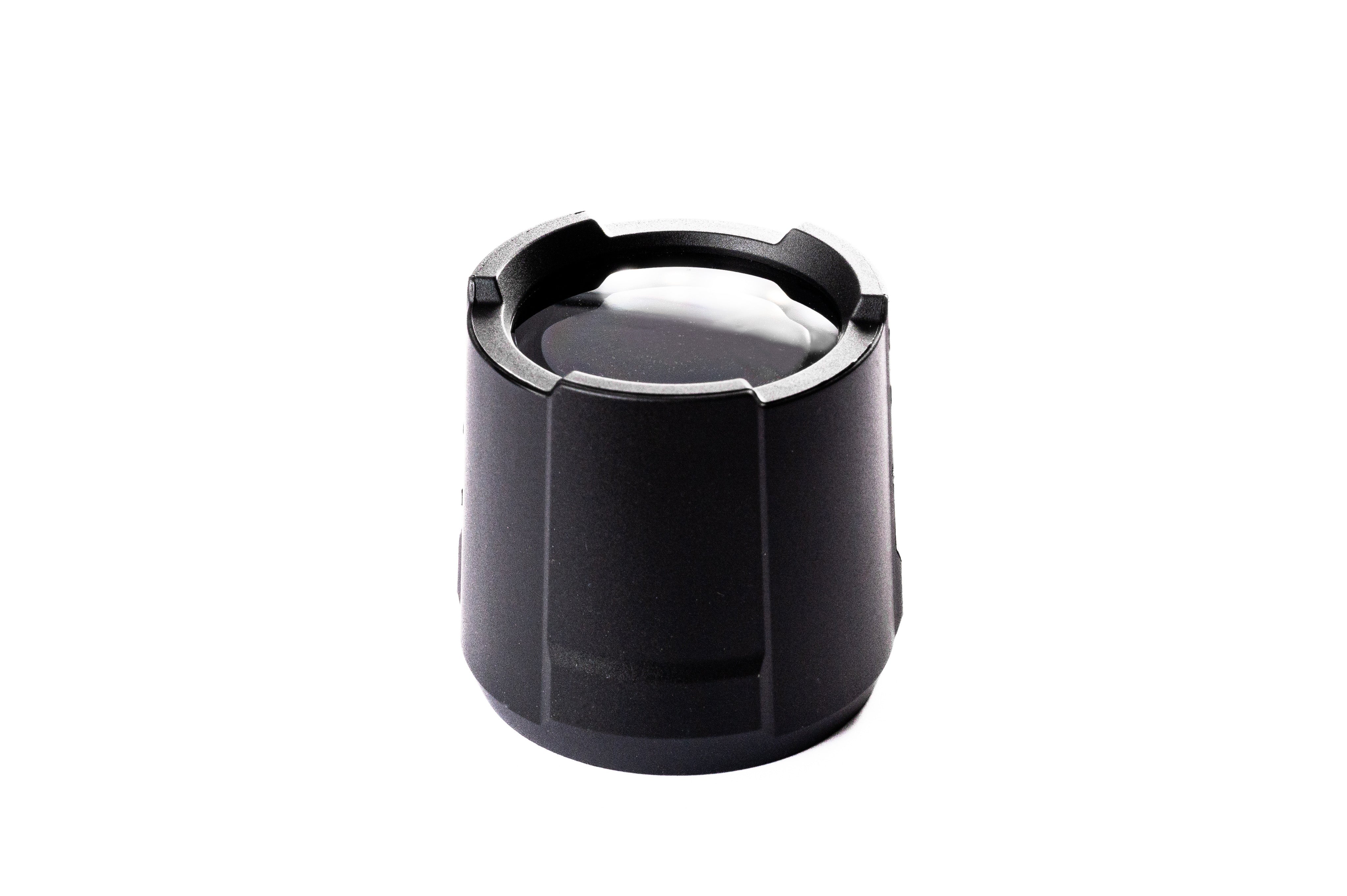 Ledlenser Lens Protect Cover for P6R and P7R torches small black protective lens cap shown from an angled top view