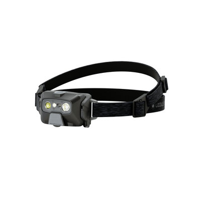 Ledlenser HF6R Core Headlamp with adjustable black head strap and rechargeable dual LED front module
