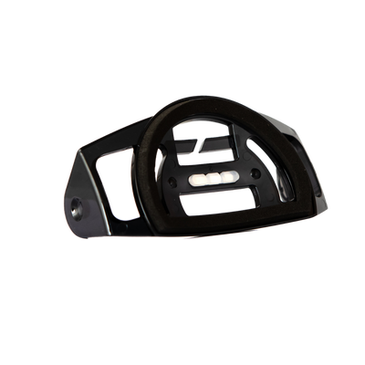 Base Plate For MH11 iH11R black plastic mounting accessory shown from a side angle with foam gasket and mounting hole