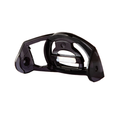 Base Plate For MH3 MH4 MH5 headlamp base plate in black plastic with mounting slot
