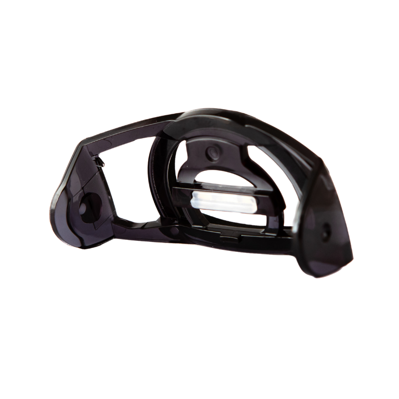 Base Plate For MH3 MH4 MH5 headlamp base plate in black plastic with mounting slot