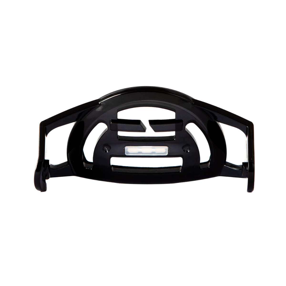 Ledlenser Base Plate for MH11 iH11R black plastic headlamp mounting plate shown from the front