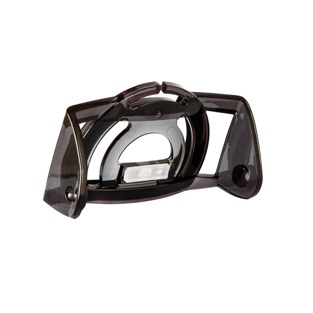 Base Plate for MH7 MH8 iH9R headlamp mounting accessory black plastic frame with attachment points viewed from the side