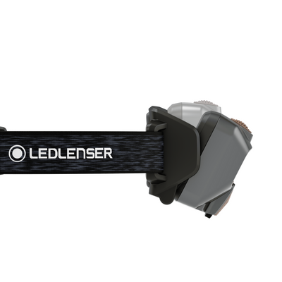 HF6R Signature Headlamp mounted on a black Ledlenser headband with grey housing and side controls