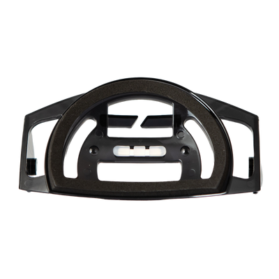 Base Plate For MH11 iH11R Ledlenser black plastic mounting plate with foam gasket viewed from the front