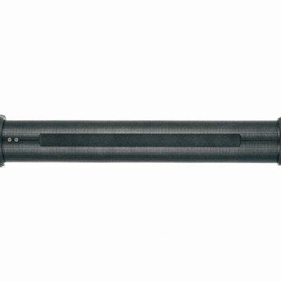 Ledlenser P21R Torch laid horizontally black textured cylindrical body with a grip strip and side controls