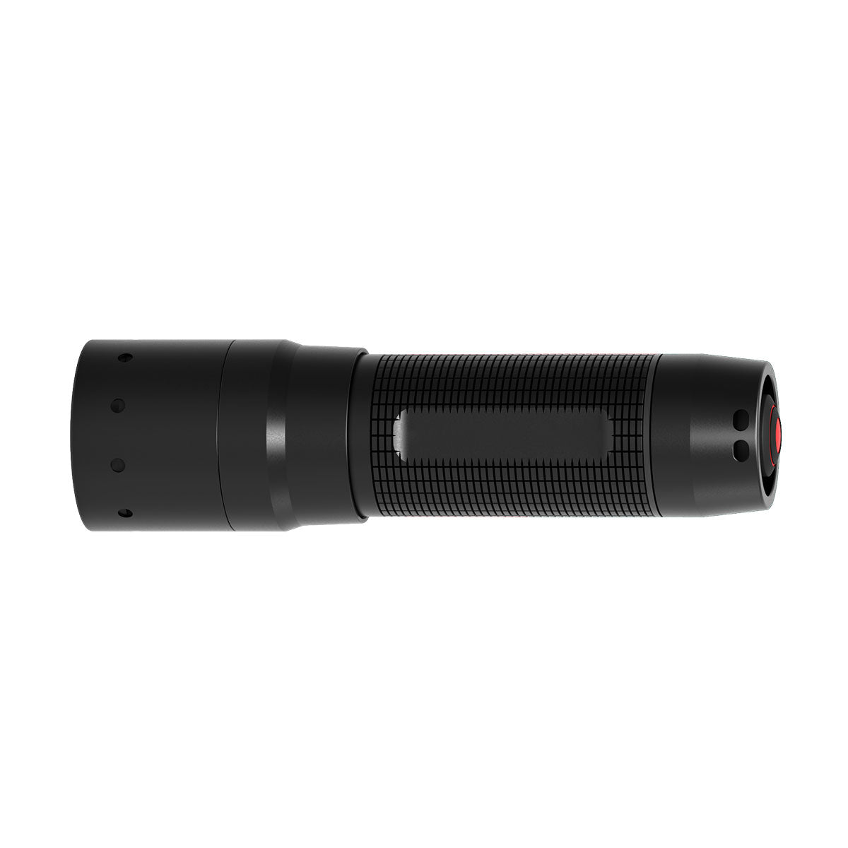 P6 Core Torch by Ledlenser shown in side profile with black matte body and textured grip