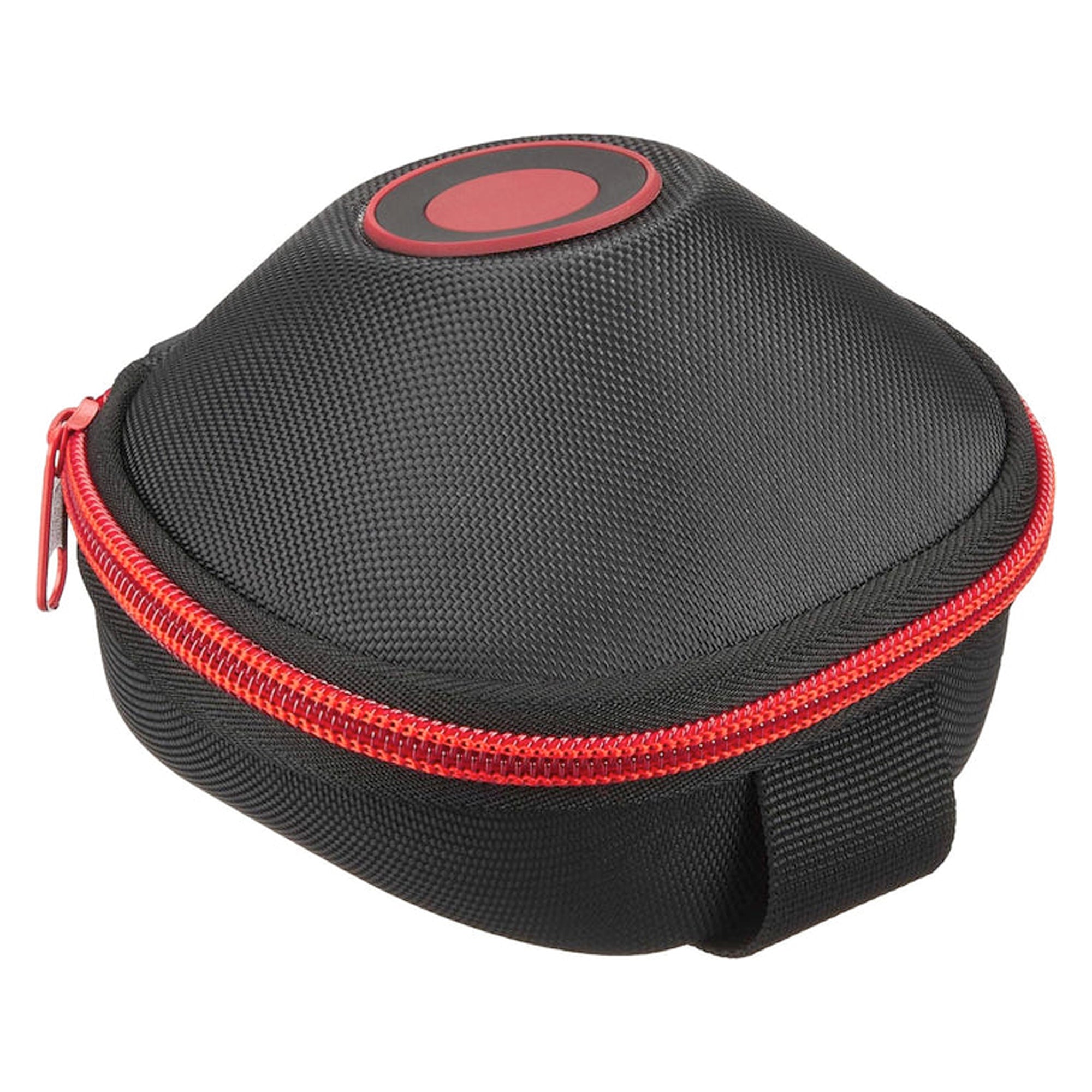 Ledlenser Hard Shell Accessory Pouch Type H black hard case with red zipper and circular red logo on top