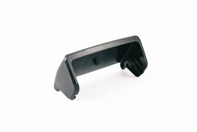 Ledlenser Connect Adapter HF6R spare part in black plastic shown in side angle view with clip ends