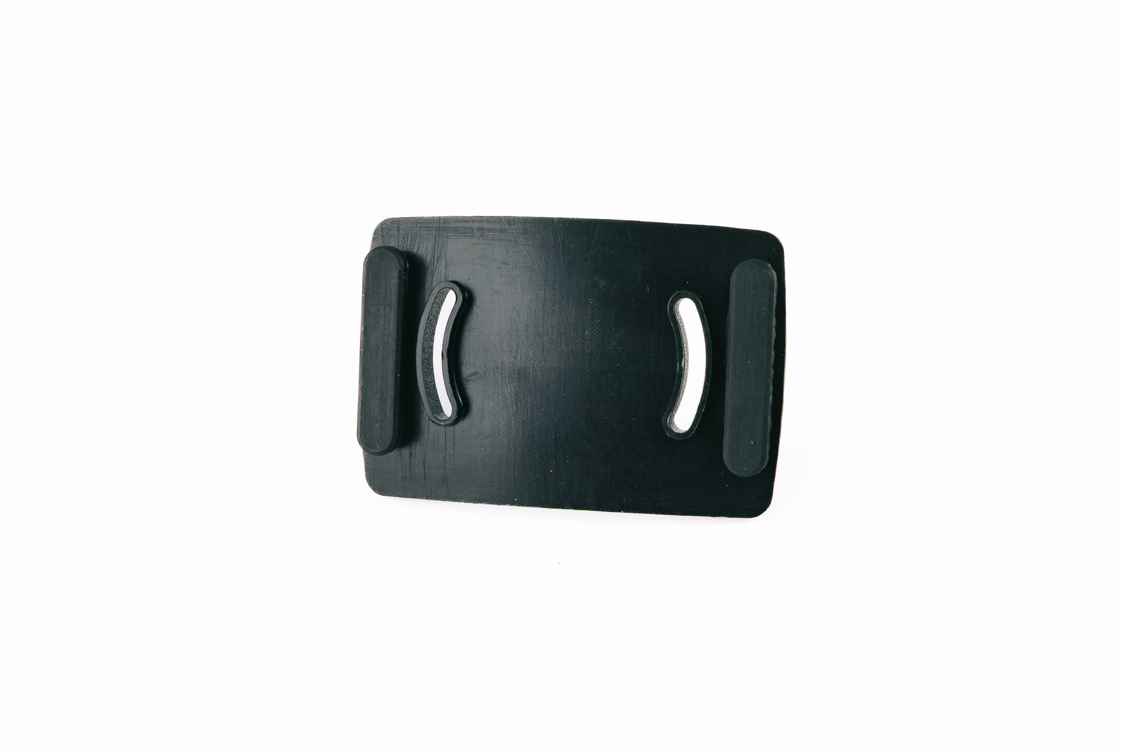 Ledlenser Spare Part Comfort Pad HF6R black poly bag rectangular black pad with two white curved inserts and mounting tabs top view