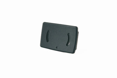Ledlenser Spare Part Comfort Pad HF6R Black Poly Bag small black rectangular pad with curved retention clips shown from angled side view