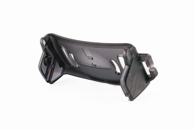Ledlenser Spare Part Base Plate HF8R black plastic component shown from side angle on white background