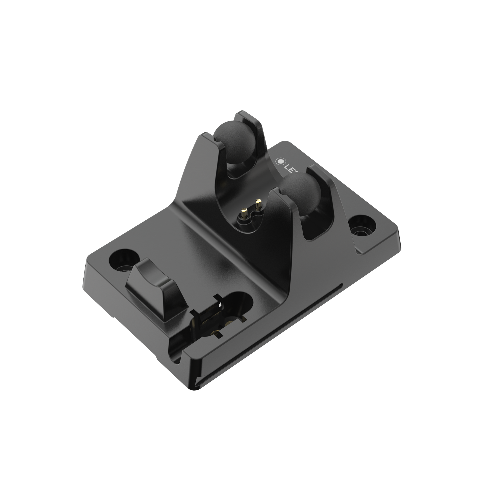 Charging Station Type A base in black for P5R Core and P5R Work torches featuring dual charging contacts and torch slots