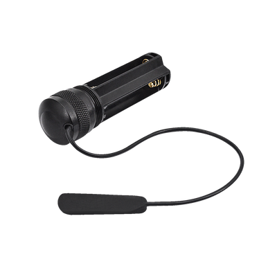 Tailcap with Remote Pressure Switch for Ledlenser M7 MT7 T7M P7QC P7 Core P7 and P7 2 black cylindrical tailcap with attached cable and remote switch