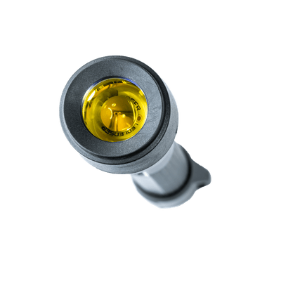 Ledlenser Colour Filter Set 29 5mm Suits P5R Core Torch close up of yellow filter disc in metal housing