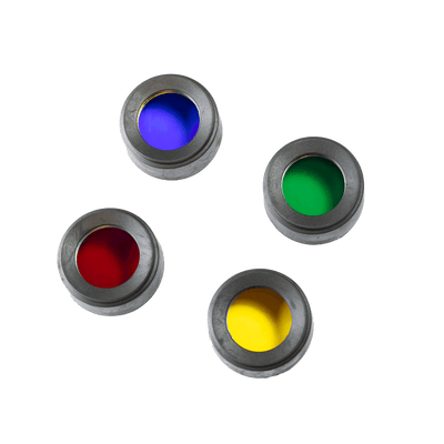 Colour Filter Set 35 1mm Suits P6R Core P6R Signature P7R Core & P7R Signature Torches with blue green red yellow purple filters