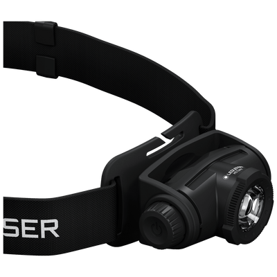 Ledlenser H5 Core Headlamp worn on a black head strap with a compact front light housing and adjustable fit