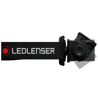 H5 Core Headlamp mounted on a black adjustable strap with side rotation dial and compact light module