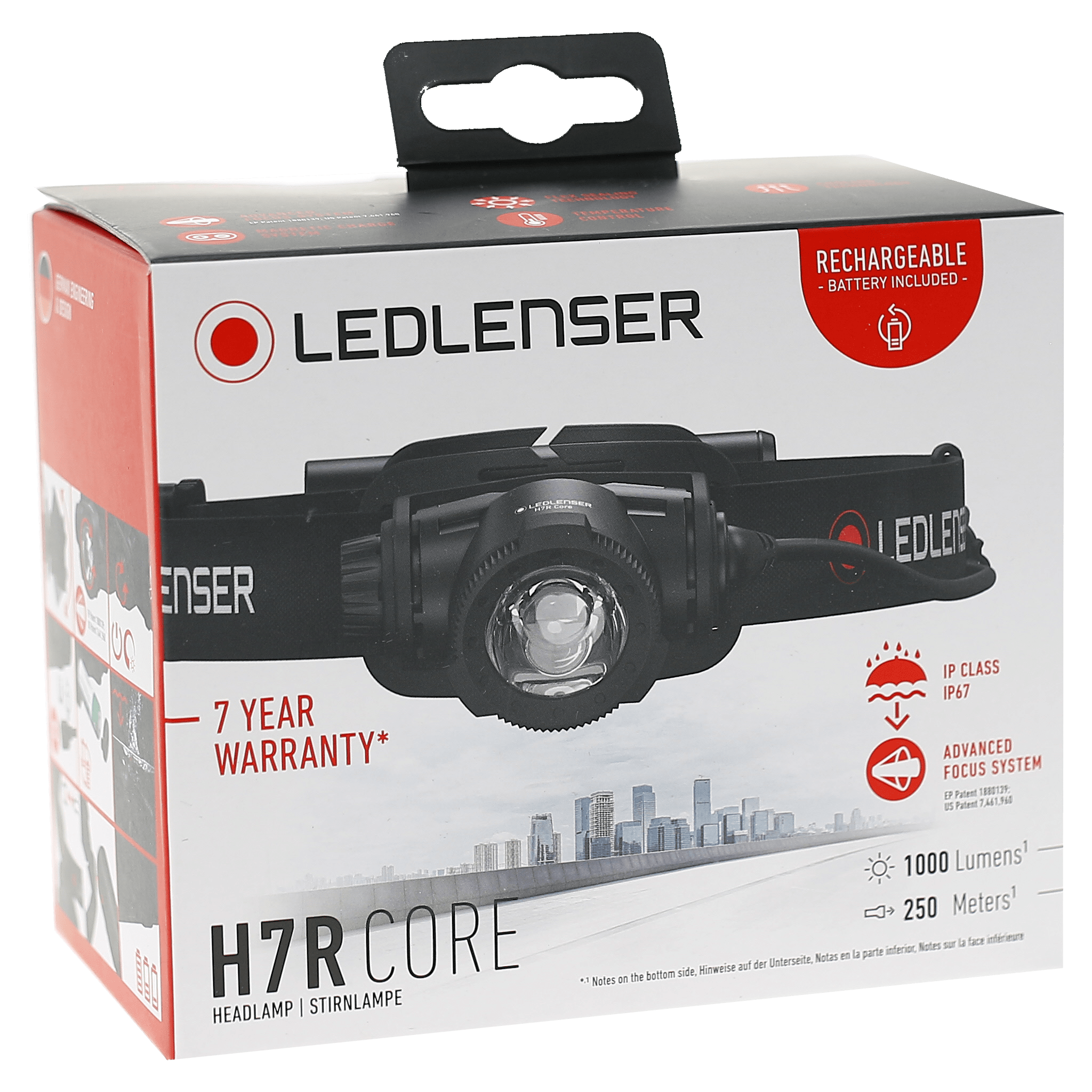 FRONTAL LED LENSER H7R CORE 1000-600 LMREF 502122