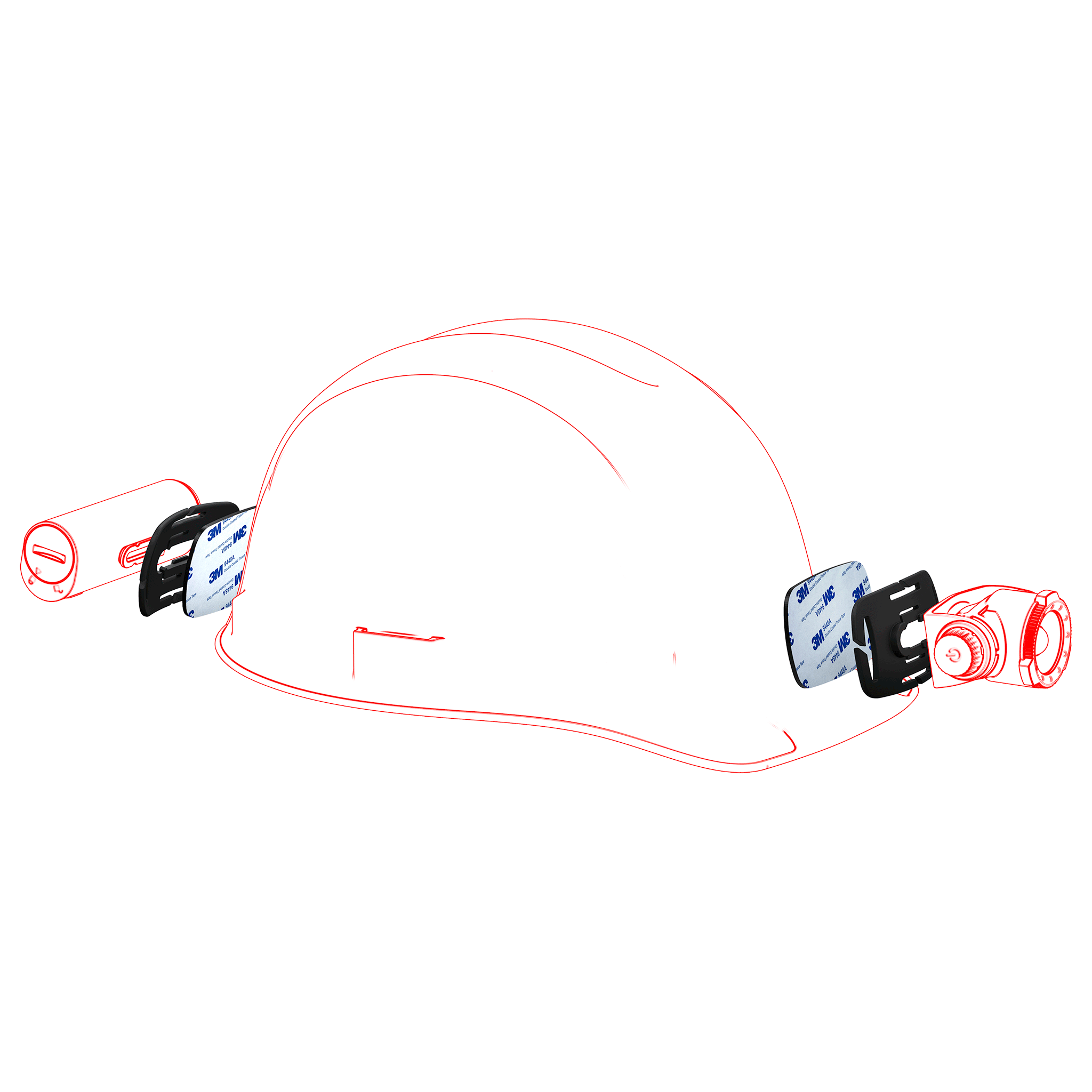 Led Helmet Install Helmet Connecting Kit Type H | Compatible with H-Series Headlamps ...