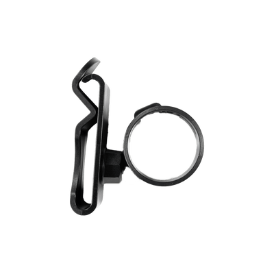 Ledlenser Intelligent Clip practical belt clip shown in side view with mounting ring and clip detail