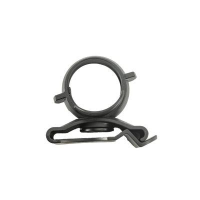 Ledlenser Intelligent Clip belt clip accessory shown in grey with circular ring and mounting tab