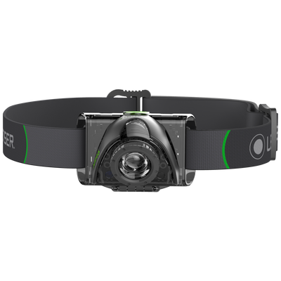 Ledlenser MH6 Headlamp with adjustable strap and compact rechargeable front light front view