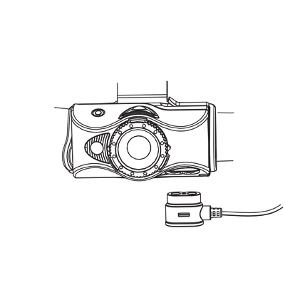 Ledlenser MH7 Outdoor Headlamp front view showing the round lens and external battery pack connected by a cable