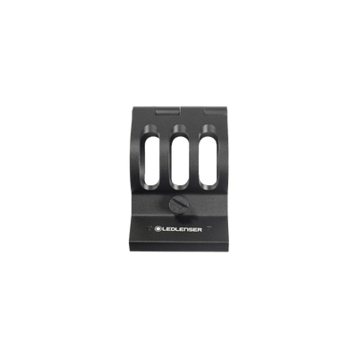 Ledlenser Magnetic Mount Suits MT10 & MT14 Torches black metal mounting clip with three slots and adjustment screw