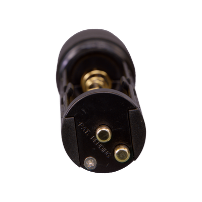 Ledlenser Battery Case Switch for P7R torch black end with two brass contact studs and a small screw