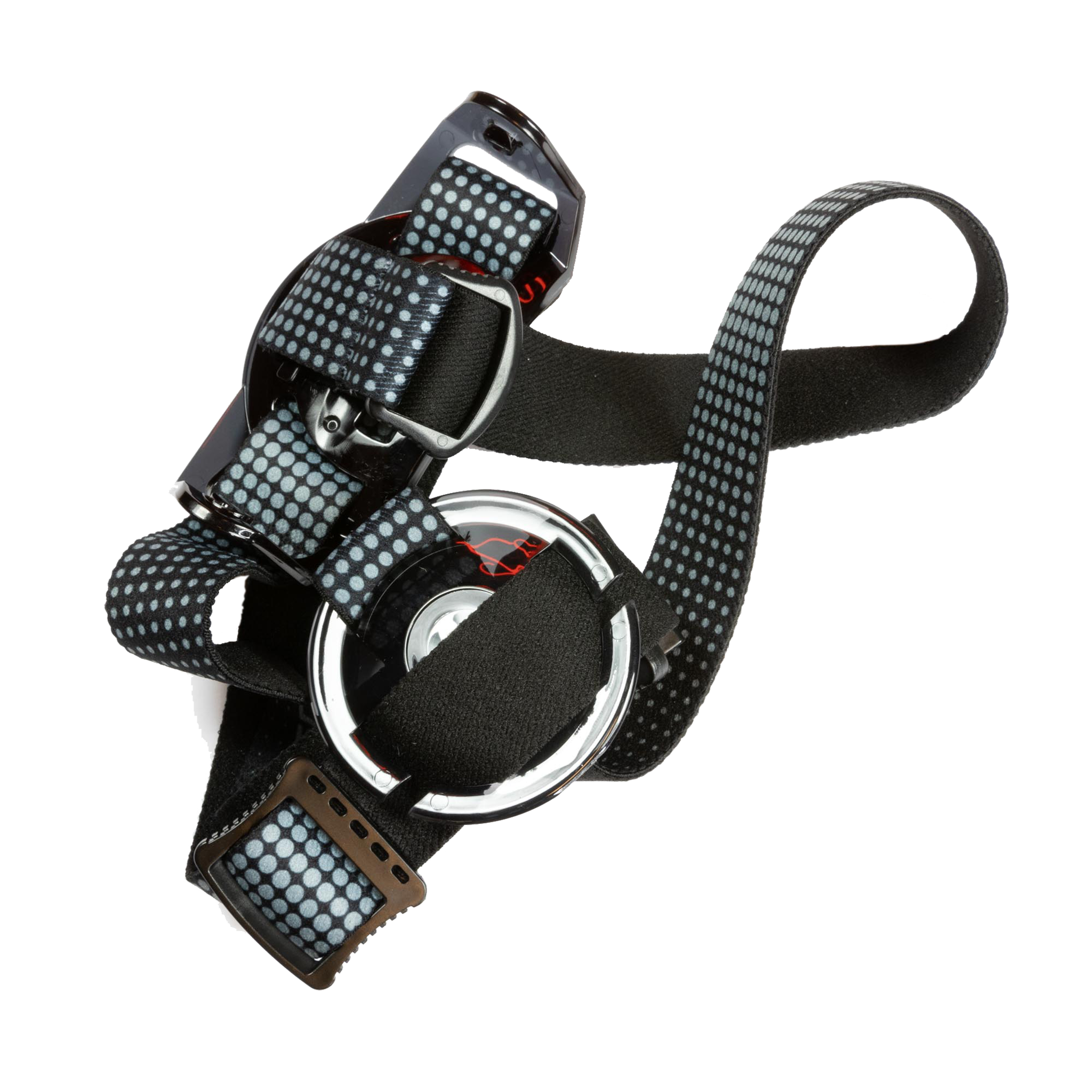 MH11 Replacement Full Headstrap Set for Ledlenser MH11 headlamp with black woven strap dotted pattern and metal adjuster buckle