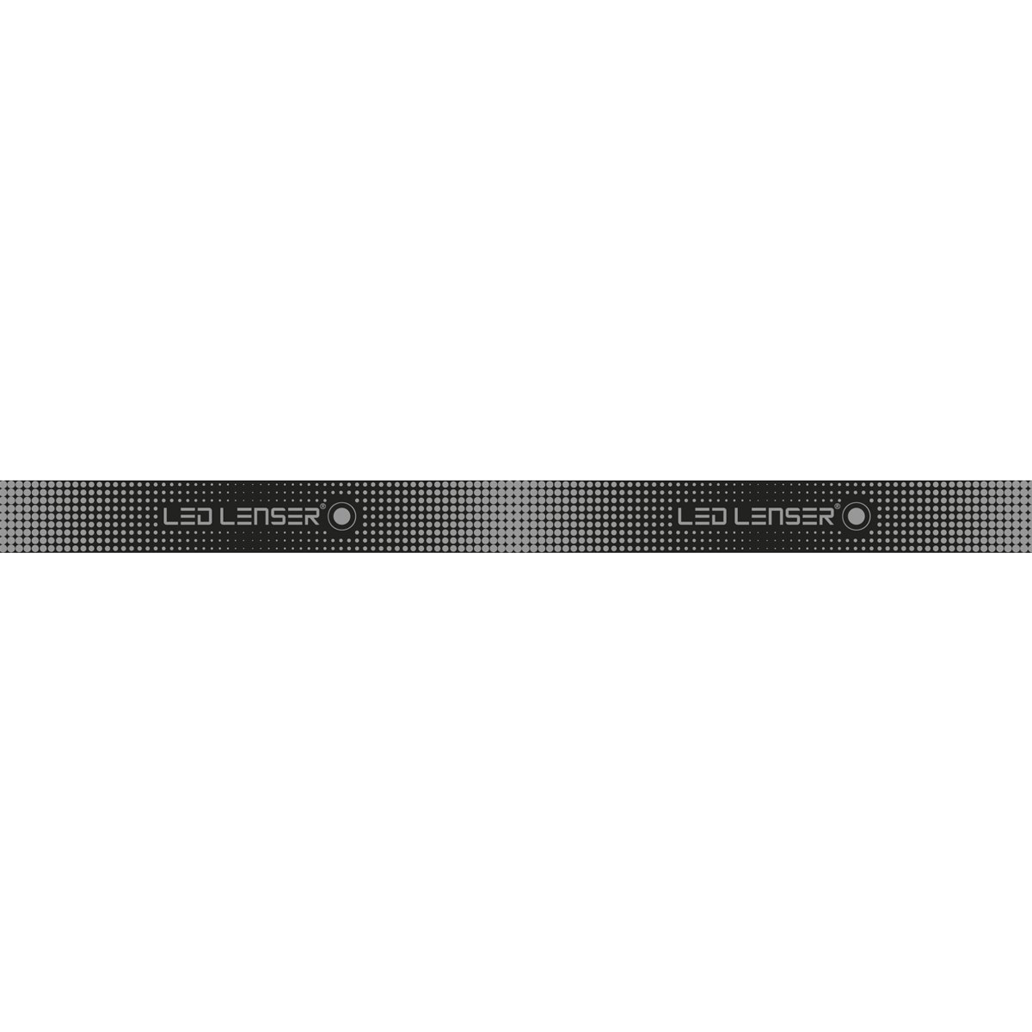 Ledlenser SEO Headband black adjustable headband with repeating Ledlenser logo and dotted pattern compatible as hands‑free accessory for headlamps