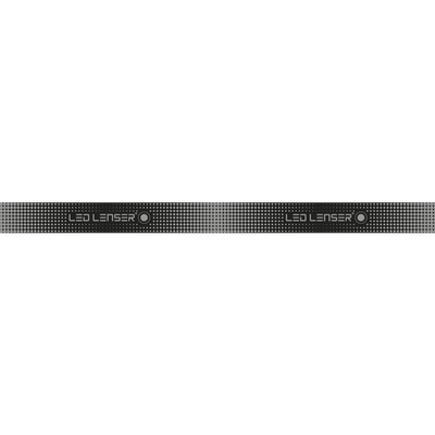 Ledlenser SEO Headband black adjustable headband with repeating Ledlenser logo and dotted pattern compatible as hands‑free accessory for headlamps